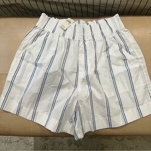 Aerie White and Blue Striped good day shorts